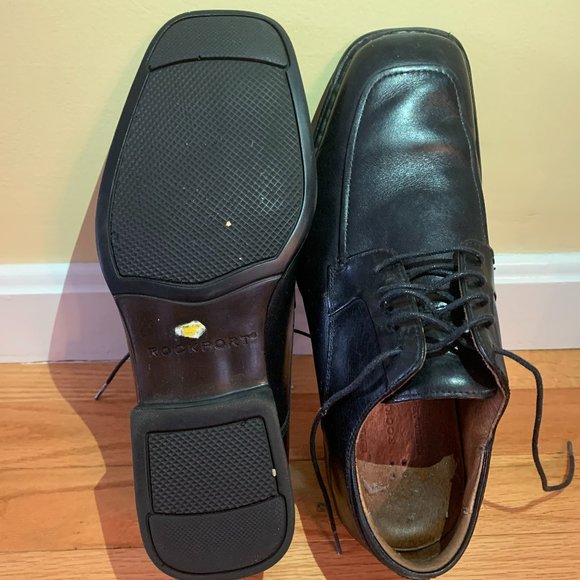 Black Leather Rockport Oxford Shoes - Picture 5 of 5